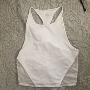 Alo yoga white tank top